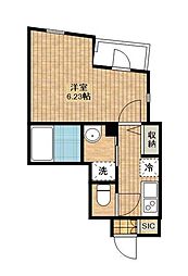 grue soshigaya 1Kの間取図画像