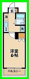 ルーブル千歳船橋 1Kの間取図画像
