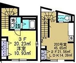 Sincrease用賀 1LDKの間取図画像