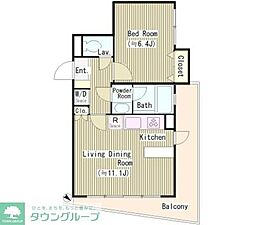 ヨークレジデンス 1LDKの間取図画像