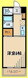 ラベンダー仙川 1Kの間取図画像