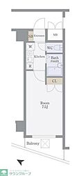 ステージファースト三宿 1Kの間取図画像