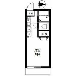 ジベ成城2 1Kの間取図画像