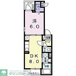 レジデンス マイ 1LDKの間取図画像
