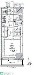 CRACIA三軒茶屋 1Kの間取図画像