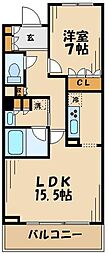 リージア経堂テラスガーデン 1LDKの間取図画像