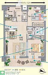 世田谷区給田3丁目マンション 1SLDKの間取図画像