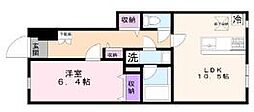 シーズンステージ喜多見 1LDKの間取図画像