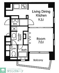 PRIMEURBAN用賀 1LDKの間取図画像