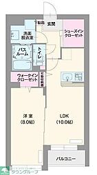 crecer 1LDKの間取図画像
