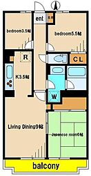 ドームズ芦花公園 3LDKの間取図画像