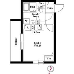 コンポジット経堂 ワンルームの間取図画像