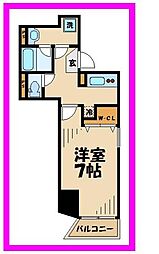 グランデミナミ2 1Kの間取図画像