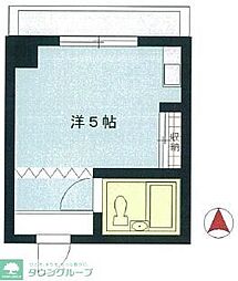 いすゞビル ワンルームの間取図画像