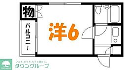 ニチエー・イン国分寺 1Kの間取図画像