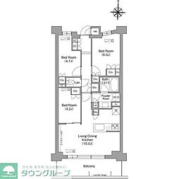 コンフォリア・リヴ八坂富士見 3LDKの間取図画像