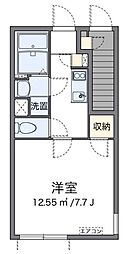 クレイノソレイユ立川 1階1Kの間取り