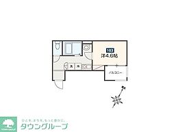 MOMO HOUSE東村山 2階1Kの間取り