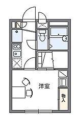 多摩都市モノレール 上北台駅 徒歩21分の賃貸アパート 1階1Kの間取り