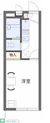レオパレス村山 1Kの間取図画像