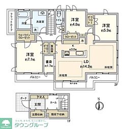 JR中央線 三鷹駅 徒歩20分の賃貸アパート 2階3LDKの間取り