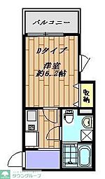 JR中央線 立川駅 徒歩21分の賃貸アパート 1階1Kの間取り