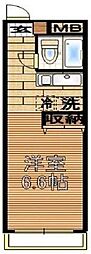 ヴィア武蔵小金井 1Kの間取図画像