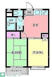 モンシャトー小金井東B 2DKの間取図画像