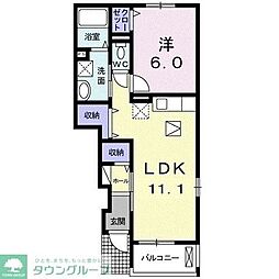 インノバール 1LDKの間取図画像