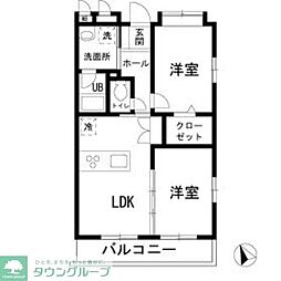 ジェメリフェリオ武蔵野・n 2LDKの間取図画像