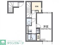 レオネクストクニタチ2 1Kの間取図画像