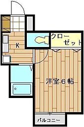 コンフォートベルハウス東村山A 1Kの間取図画像