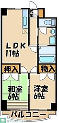 麻生ビル 2DKの間取図画像