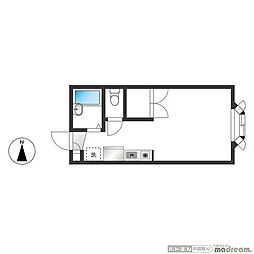 フラットアウト3 ワンルームの間取図画像