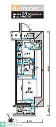 メインステージ立川 1Kの間取図画像