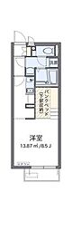 ベルエスポワール青葉 ワンルームの間取図画像