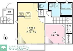 メゾンドサクラ吉祥寺 1LDKの間取図画像