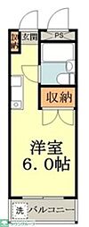サンハイム大沢 1Kの間取図画像