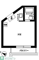 ユースフル吉祥寺 ワンルームの間取図画像
