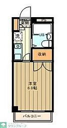 ハーモニーハイツ52 1Kの間取図画像