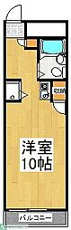 エルニド久米川 ワンルームの間取図画像