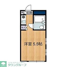 パークアベニューエス・ティーン 1Kの間取図画像