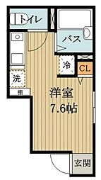 アパート ワンルームの間取図画像