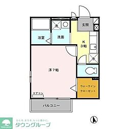 リヴェールメゾン 1Kの間取図画像
