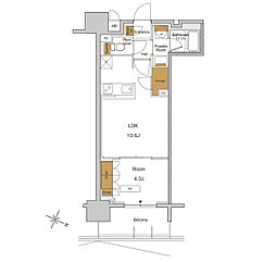 ＲＪＲプレシア東十条ガーデン 9階1LDKの間取り