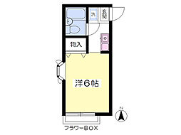 ハイツ相生 1階ワンルームの間取り