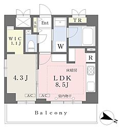 仮）グリーンヒルズ南大塚 2階1LDKの間取り