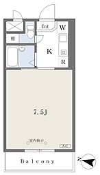 ハイムツカサ 2階1Kの間取り