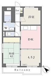赤羽パールマンション 3DKの間取図画像
