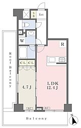 ガリシアグランデ江戸川橋 1LDKの間取図画像
